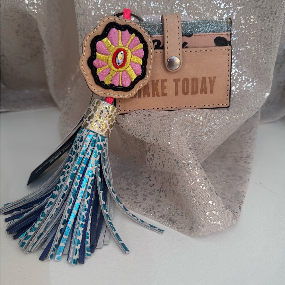 Consuela Card Holder with bag charm/ key chain NWT - Picture 2 of 5